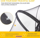 Mosquito Net for Stroller, Universal 3D Baby Bug Net with Two-Way Zippers & Storage Bag, Breathable & Foldable Netting for Stroller, Bassinet,Cradle（Black） by TinyTreasures Baby Boutique