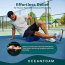 Oceanfoam Tidal Roller - Royal Blue - Muscle Massage Foam Roller for Back Pain & Stretching - Firm and Ergonomic Wide Wave Textured - Yoga, Athletics, & Wellness - Full Size, 20" x 5" by CozyNest Decor