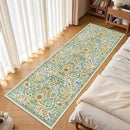 2x6 Washable Runner Rug,Grass Green Floral Boho Area Rug for Hallway,Low-Pile Non-Slip Stain Resistant Carpet for Kitchen, Bedside,Laundry Room,Entryway by TinyTreasures Baby Boutique