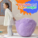 Hobestluk 2.5FT Bean Bag Chair Beanbags Small Bean Bag Chair with Filler Included Teardrop Bean Bag with Removable Cover for Bedroom Living Room (Small, Purple) by CozyNest Decor