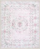 Wonnitar Floral Bow Print 8x10 Area Rugs, Washable Pink Rugs for Bedroom Girls, Boho Ultra-Thin Soft Non Slip Carpet for Nursery Living Room Kids Room Classroom Decor, Light Pink by TinyTreasures Baby Boutique