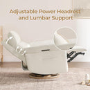 CHITA Power Recliner Chair, Electric Triple-Motor Swivel Glider Nursery Rocking Chair with Adjustable Power Headrest and Lumbar Support, GREENGARD Gold Certified, Solid Wood Base, Linen by TinyTreasures Baby Boutique
