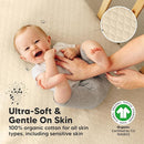 Waterproof Crib Mattress Protector Cover Fitted - 2-Pack Quiet Baby Crib Mattress Pad Sheets, 52" x 28" Soft Quilted Cotton Baby Sheet, Machine Washable, Easy Fit, Durable (Khaki/Mavy) by TinyTreasures Baby Boutique