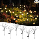 10 LED Solar Garden Lights, 6 Pack Solar Firefly Lights Outdoor Waterproof, Solar Crystal Ball Swaying Lights, Firefly Garden Lights Solar Outdoor (Warm White) by GreenHaven Gardens