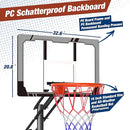 Mayfire Kids Basketball Hoop Adjustable Height 4-8.5 FT, Portable Basketball Goal System with 33'' Shatterproof Backboard for Kids Youth Teens in Driveway, Backyard, Outdoor Play by TinyTreasures Baby Boutique