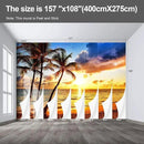 Beach Wall murals at Dusk Peel and Stick Sunset Wallpaper for Bedroom Living Room - 108"x157" by CozyNest Decor