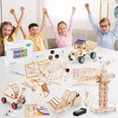 STEM Kits for Kids Ages 8-10 10-12, Wood Building Crafts Kit for Boys 8-12, Model Car Kit, 3D Wooden Puzzles Woodworking Science Projects, Construction Engineering STEM Toys for 8 10 13 12 14 Year Old by TinyTreasures Baby Boutique