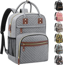 Diaper Bag Backpack Tote with Insulated Pockets for Men Baby Boys Girls Newborn Unisex Tactical Large Capacity, Multifunctional Waterproof Grey by TinyTreasures Baby Boutique