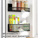 Magnetic Basket Fridge Organizer Wire Bins Pencil Holder Whiteboard Accessories Home Kitchen Organization (Black-High) by CozyNest Decor