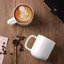 AmorArc 14oz Coffee Mugs Set of 6, Speckled Ceramic Coffee Mugs with Large Handle & Wavy Rim for Latte/Hot Cocoa/Tea, Coffee Cups for Men Women. Oven, Dishwasher&Microwave Safe, Speckled White by CozyNest Decor