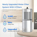 Waterdrop Gravity-fed Water Filter System, with Upgrade 3 Black Carbon Filters and Metal Spigot, 9000 Gallon Longer Lifespan and 150% Faster Flow, King Tank Series, 2.25G by CozyNest Decor