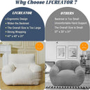 Giant Bean Bag Chair, Lambswool Bean Bag Chair for Adults, Eco-Friendly Filling Soft Bean Bag, White Been Bag for Bedroom, Living Room by CozyNest Decor