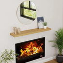 Floating Shelves 48 Inch Long, 48"W x 9"D Wall Shelf Invisible Bracket, 9 Inch Deep Floating Shelf for Wall, Rustic Wooden Shelves for Living Room, Kitchem, Bedroom, Oak Color, Set of 1 by CozyNest Decor