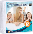 Utopia Bedding Zippered Mattress Encasement Full Size (Pack of 10), 100% Waterproof, Dust Mite and Bed Bug Proof Mattress Protector, Absorbent 6-Sided Mattress Cover by TinyTreasures Baby Boutique