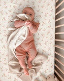 Bassinet Sheet for Baby Boy and Girl 2 Pack, Fitted Sheets for Rectangle, Oval, Hourglass Bassinet Mattress, Muslin Moses Basket Sheets with Neutral Style (Rosy) by TinyTreasures Baby Boutique