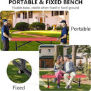 6 Feet Heavy Duty Metal Park Bench for Outside, Outdoor Bench with Portable Frame, Commercial Benches for Shopping Mall, Store, Park, Patio, Deck, Red by GreenHaven Gardens