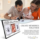 Inkless Hand and Footprint Kit, Baby Keepsake Plaque & Baby Shower Gifts - Ideal as Mom To Be Gift, Nursery Picture Frames, Clean Touch Hand and Footprint Kit (Style 1 - Design 4) by TinyTreasures Baby Boutique