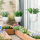 YIBOT 3 Pack Macrame Plant Hanger Indoor Hanging Planter Basket with 3 Hooks, 35"/29"/23" Crochet Plant Holder Stand No Tassels for Indoor Outdoor Boho Home Decor, Ivory (POTS NOT Included) by GreenHaven Gardens
