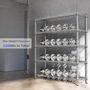 2200 Lbs 5 Tier Storage Rack Metal Wire Shelving Unit, Storage Standing Shelf Organizer for Laundry Bathroom Kitchen Pantry Closet Garage, Chrome 17.7" D x 59.1" W x 70.4" H by CozyNest Decor