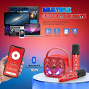 Mini Karaoke Machine Toys Gifts: Kids Toys Birthday Gifts for 4 5 6 7 8 9 Years Old Girl Boy LED Portable Bluetooth Speaker with 2 Wireless Microphone Girl Boy Kid Adult Gift Age 3-12+ by TinyTreasures Baby Boutique
