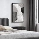 Framed Black and White Abstract Canvas Wall Art, Large Modern Art Prints Paintings Artwork for Walls, Minimalist Gray Pictures for Living Room Bedroom Dining Room Office Bathroom Wall Decor 24x36 In by CozyNest Decor