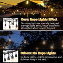 Outdoor String Fairy Lights, 48ft Dimmable Patio Lights with 15+1 S14 Retro Edison Bulbs & 144 Fairy Rope, IP65 Waterproof, LED Outside Hanging Light for Party Backyard Bistro, 7 Strands Connectable by GreenHaven Gardens