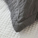 MarCielo 3-Piece 100% Cotton Oversized Bedspread Lightweight Quilt Coverlet Embroidery Farmhouse Bedding Set T0 (Dark Grey, Oversized King (118"x106")) by CozyNest Decor