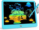 KOKODI 15 Inch LCD Writing Tablet with Anti-Lost Stylus, Erasable Doodle Board Colorful Toddler Drawing Pad, Car Travel School Games Toys for 3 4 5 6 7 8 Kids, Birthday Gift for Girls Boys Blue by TinyTreasures Baby Boutique