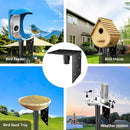 Bird Feeder Pole Stand,95 Inch House Pole for Outdoors Weather Station,Heavy Duty Metal Mount Kit Adjustable Multifunctional Bird Feeder Stand by GreenHaven Gardens