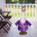 Christmas Lady Goose Outfit Bathrobe Porch Clothes for 23'' Cement Goose Outdoor Garden Yard Patio Statue Halloween Costume Decoration(Purple) by GreenHaven Gardens