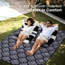 OLANLY Reversible Outdoor Rug 9x12 ft Clearance, Waterproof Outdoor Plastic Straw Rug with Interlacing Pattern, RV Mat for Patio, Camping, Balcony, Deck, Backyard, Black & Grey by CozyNest Decor