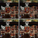 Personalized Bourbon Decanter Set with 4 Glasses by HomeWetBar - Custom Wood Gift Box by CozyNest Decor