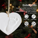 Baby Handprint Footprint Keepsake Ornament Kit, Personalized Baby Foot Printing Kit for Newborn Clay Impression Handmade DIY Imagination to Create by TinyTreasures Baby Boutique