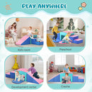 Lischwert Foam Climbing Blocks for Toddlers, Toddler Climbing Toys Indoor with Slide Stairs and Ramp Soft Play Climbing for Toddlers, 6 Pieces by TinyTreasures Baby Boutique