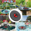 Solar Fountain with Red Flower - Attract Birds - Upgrade 3.5W Solar Bird Bath Fountains, Solar Powered Water Feature Fountain Pump with 7 Nozzles for Hummingbirds, Garden, Pool, and Pond by GreenHaven Gardens
