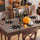 XCHI Boo Spooky Ghost Pumpkin Halloween Round Placemats Set of 4 Table Mats Table Decorations 14x14 Inch by CozyNest Decor