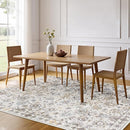 Washable Area Rug 5x7 for Living Room & Bedroom, Large Neutral Floral Rugs, Soft & Non Slip, Low Pile Wool Carpets for Indoor Under Table Dining Home Office Nursery Playroom, Beige by TinyTreasures Baby Boutique