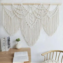 Achart Macrame Wall Hanging Large- Boho Wall Decor- large wall art- Wall Decor Living Room- Macrame Tapestry Boho Decor for Bedroom (Beige-Fringe) by CozyNest Decor