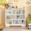 Book Shelf Set of 2, 8 Cubes Storage Organizer, 3-Tier Open Bookshelf Wooden Bookcase, Freestanding White Bookshelf Cube Shelf for Bedroom, Living Room by CozyNest Decor