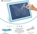 iVyne Corded Light Pad for Weeding Vinyl - A4 Light Box for Drawing - Light Board for Tracing - Light Box for Diamond Painting, Weeding Vinyl, Sketching, Tracing (Blue) by TinyTreasures Baby Boutique