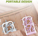 Clothes Drying Hanger with 12 Clips, 2 Pack Folding Portable Hanging Drying Rack,Drip Foldable Hanging Rack, 360° Rotatable Hook for Drying Towels Bras Baby Clothes Gloves Plastic(Blue&Purple) by TinyTreasures Baby Boutique
