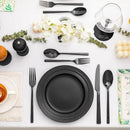 KINGSTONE Black Silverware Set, 40-Piece Forged Flatware Set Cutlery Set Premium Stainless Steel, Service for 8, for Kitchen, Home, Wedding, Party, Mirror Polished and Dishwasher Safe by CozyNest Decor