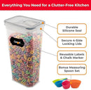Airtight Food Storage Containers Set - 14 Piece Pantry Kitchen Organizers and Storage Set with Lids, Cabinet Organizing Canisters for Cereal, Flour, Sugar, Dry Foods - with Labels and Marker by CozyNest Decor