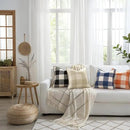 decorUhome Buffalo Plaid Check Throw Pillow Covers 16x16 Set of 2, Outdoor Decorative Farmhouse Neutral Pillow Covers with Stitched Edge for Bed Couch Sofa, Black and White by CozyNest Decor