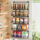 X-cosrack Spice Rack Wall Mount, 5 Tier Large Spice Rack Organizer for Efficient Storage, Height-Adjustable Hanging Spice Shelf for Kitchen and Pantry, Up to Storage 90 Jars(Patent No.:D909138S) by CozyNest Decor