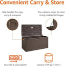 Amazon Basics Outdoor Organization & Storage Deck Box with Lid, 99 Gallon, Brown by CozyNest Decor