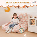 MAXYOYO Bean Bag Chair Bed for Kids, Convertible Bean Bag from Lazy Chair to Floor Bed, Fresh Cloud Design Cover, Stuffed Floor Sofa Couch for Boys and Girls, High-Density Foam Filling, Pink by CozyNest Decor