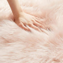 AMTOVO Faux Fur Rug, Pink Area Rug, Fluffy Sheepskin Rug, Fuzzy Ultra Soft 2 x 4 ft Shag Rugs for Bedroom Sofa Throw Cushion Room Decor, Sheepskin by CozyNest Decor