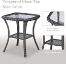 Patio Swivel Rocking Chairs - Outdoor Wicker Glider Swivel Rcoker, 3 Pieces Patio Wicker Furniture Sets for Porch Includes 2 Swivel Rocking Chair and 1 Side Table by GreenHaven Gardens