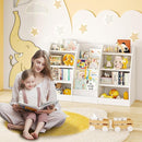 4 Tier Kids Bookshelf, 4 Layer Sling Kids Book Shelf for Kids Rooms, XXL Wood Children Bookcase,Baby Storage Book Rack,Toddler Bookshelf, Book and Toy Organizer,Book Display Shelf for Bedroom, Nursery by TinyTreasures Baby Boutique